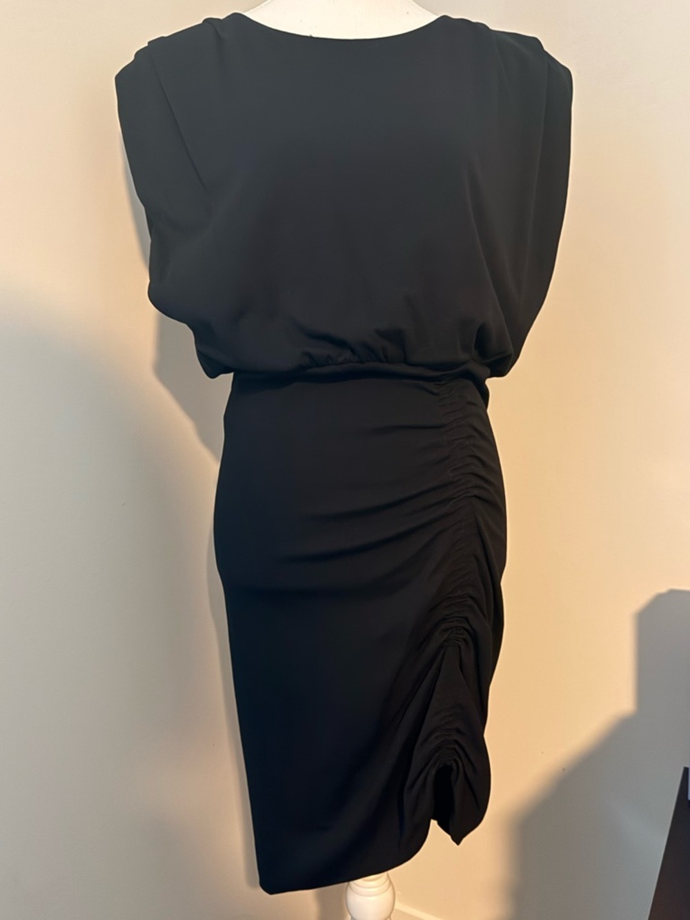 Kooples Midi Dress Shoulder Pad Detail Size Large NWT
